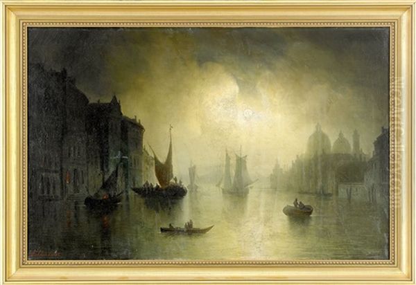 Canale Grande I Mansken Oil Painting by Wilhelm Lichtenheld