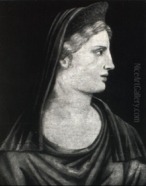 Ritratto Di Sibilla Romana Oil Painting by Giulio (Il Romano) Licinio