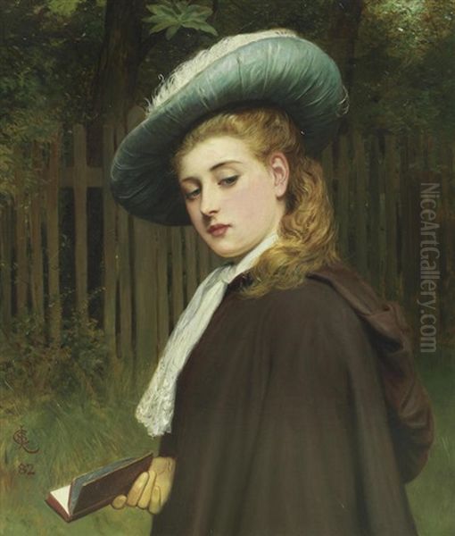 Young Beauty Oil Painting by Charles Sillem Lidderdale