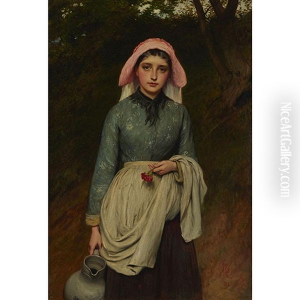 Going To The Spring Oil Painting by Charles Sillem Lidderdale