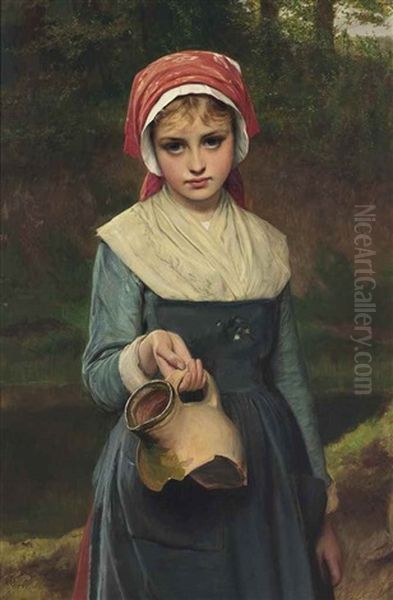 The Broken Pitcher Oil Painting by Charles Sillem Lidderdale