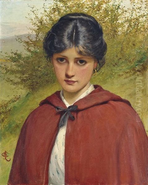 Little Red Riding Hood Oil Painting by Charles Sillem Lidderdale