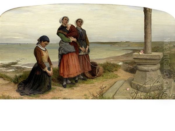 A Prayer For Those At Sea Oil Painting by Charles Sillem Lidderdale