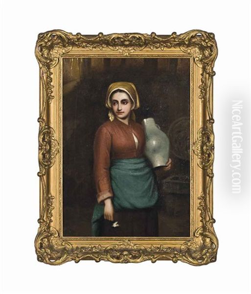 The Mistress Of The Tavern Oil Painting by Charles Sillem Lidderdale