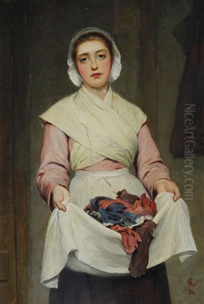 Too Bad (a Seamstress) Oil Painting by Charles Sillem Lidderdale