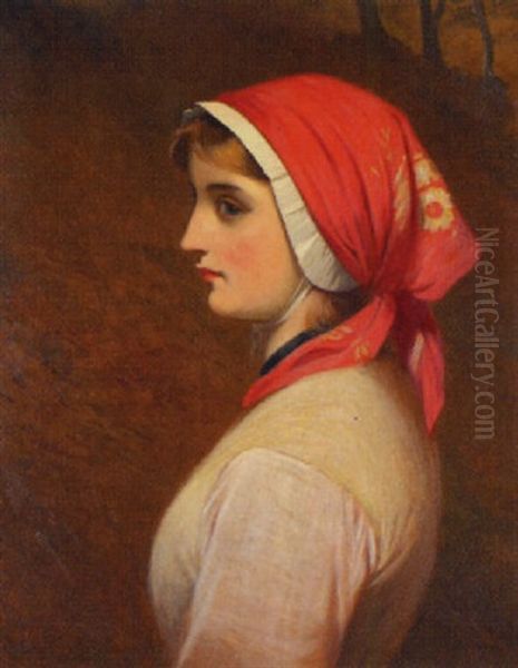 A Thoughtful Moment Oil Painting by Charles Sillem Lidderdale