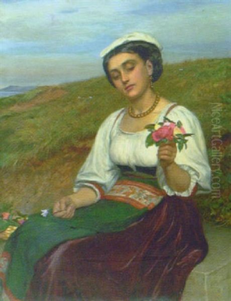 Sylandsk Skonhet Med Rosor Oil Painting by Charles Sillem Lidderdale