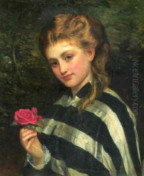 The Red Rose Oil Painting by Charles Sillem Lidderdale