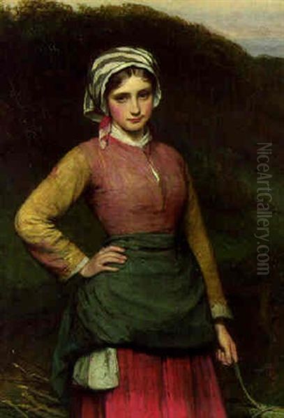 The Faggot Gatherer Oil Painting by Charles Sillem Lidderdale