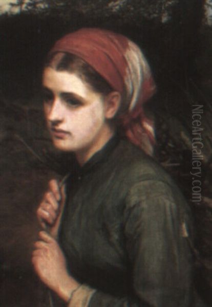 The Faggot Gatherer Oil Painting by Charles Sillem Lidderdale