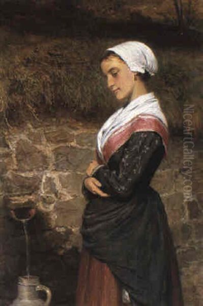 Footsteps Behind Oil Painting by Charles Sillem Lidderdale