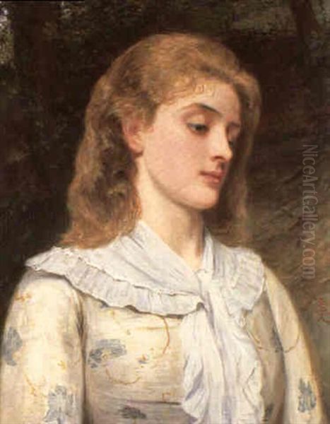 A Pretty Country Girl Oil Painting by Charles Sillem Lidderdale