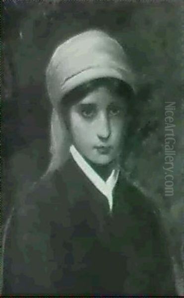 A Young Maiden Oil Painting by Charles Sillem Lidderdale