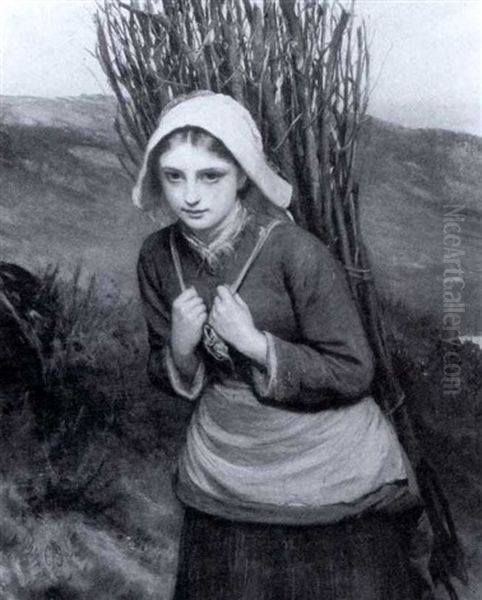 Gathering Sticks Oil Painting by Charles Sillem Lidderdale