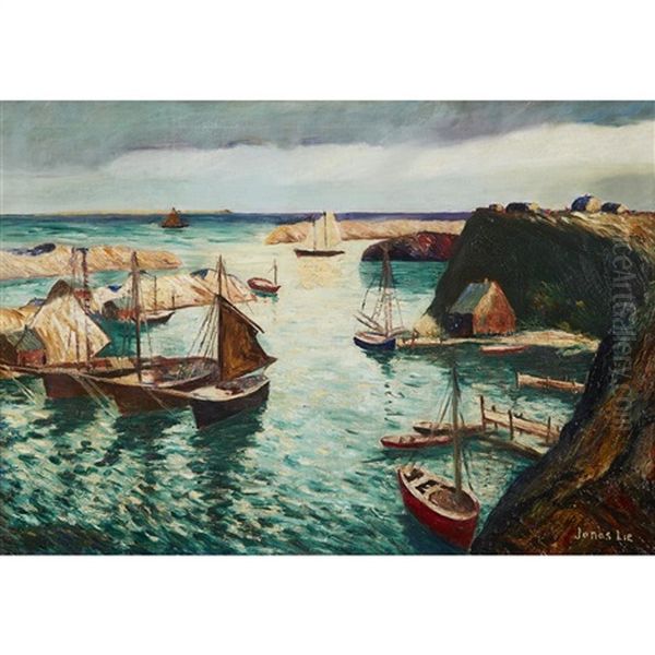 The Quiet Cove Oil Painting by Jonas Lie