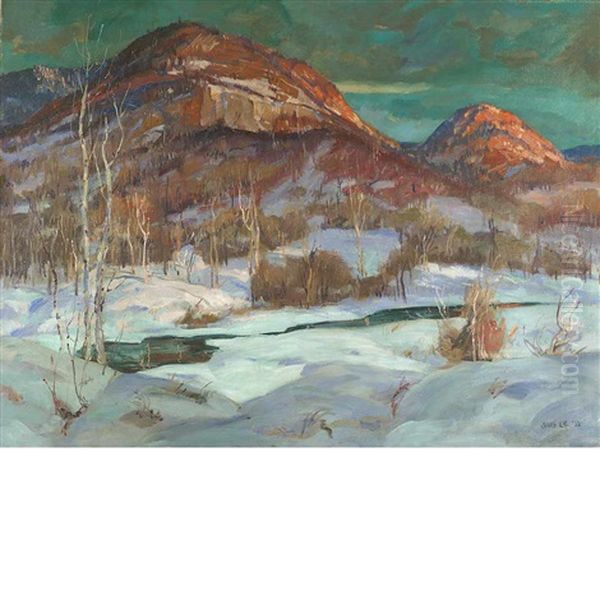 Nothern Hills Oil Painting by Jonas Lie