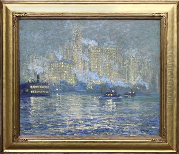 Manhattan Oil Painting by Jonas Lie