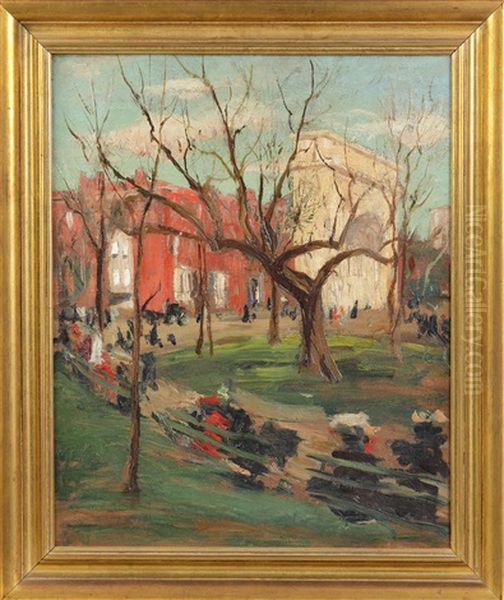 Washington Square Oil Painting by Jonas Lie