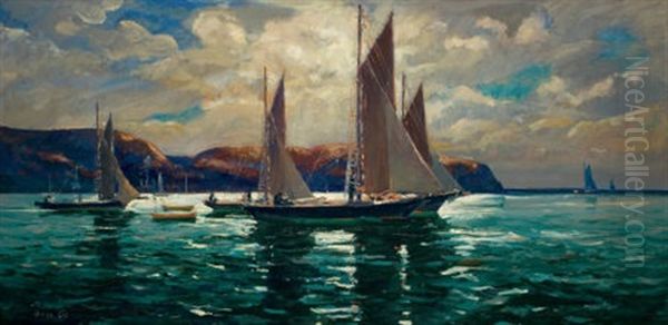 Land's End Oil Painting by Jonas Lie