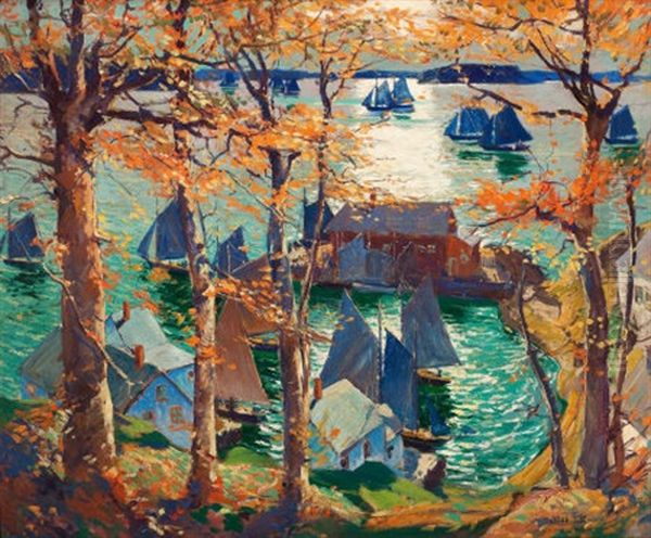 Off On The Breeze Oil Painting by Jonas Lie