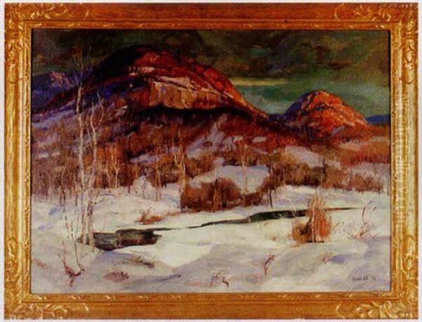 Northern Hills Oil Painting by Jonas Lie