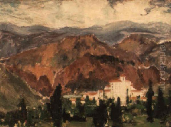 The Broadmoor And Mountains Oil Painting by Jonas Lie