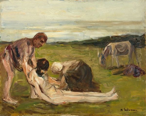 Der Barmherzige Samariter - Studie Oil Painting by Max Liebermann