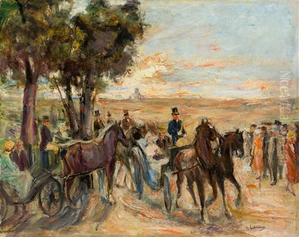 Corso Auf Dem Monte Pincio In Rom Oil Painting by Max Liebermann