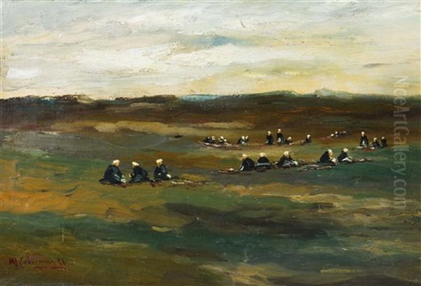 Netzeflickerinnen In Den Dunen Von Noordwige Oil Painting by Max Liebermann