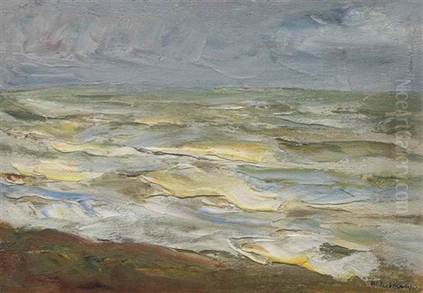 Brandung - Meeresstudie Oil Painting by Max Liebermann