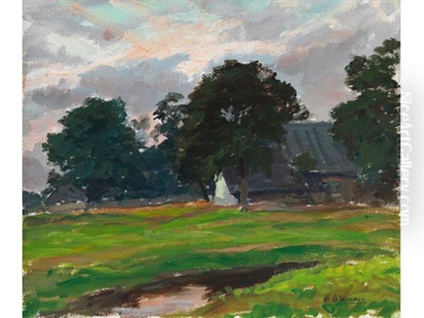 Hollandisches Bauernhaus Oil Painting by Max Liebermann