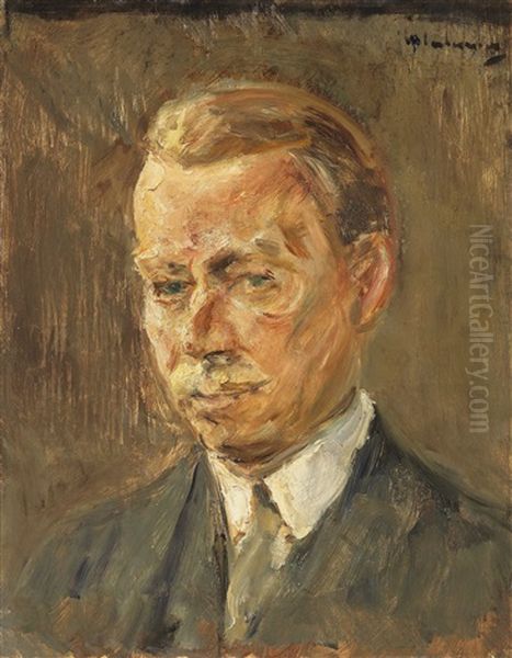 Bildnis Erich Hancke - Kopfstudie Oil Painting by Max Liebermann