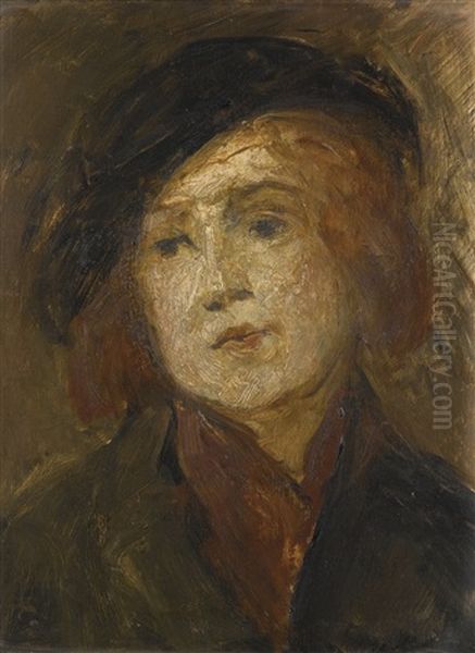 Bildnis Der Frau Goeritz (portrait Of Mrs Goeritz) Oil Painting by Max Liebermann