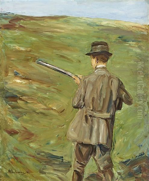 Jager In Den Dunen - Studie Oil Painting by Max Liebermann