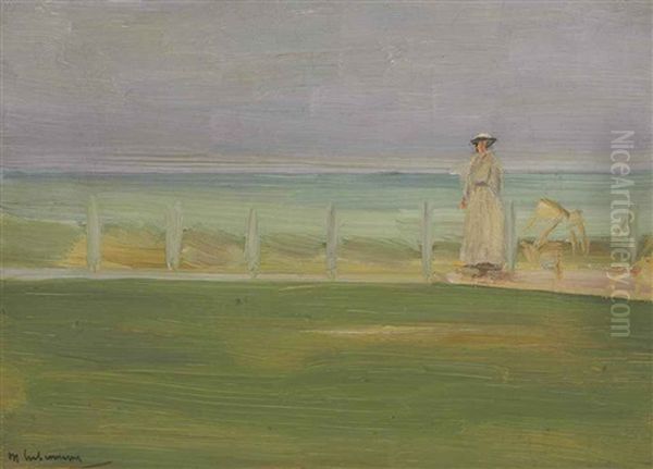 Dame Am Strand Oil Painting by Max Liebermann