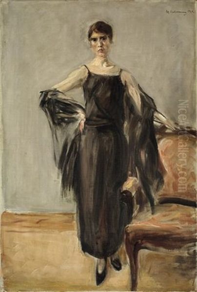 Bildnis Genia Levine, Stehend Oil Painting by Max Liebermann