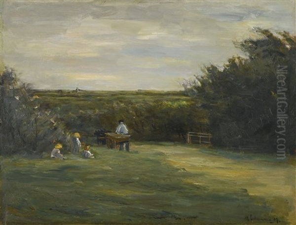 Landschaft Bei Noordwijk - Noordwijk-binnen (landscape Near Noordwijk) Oil Painting by Max Liebermann