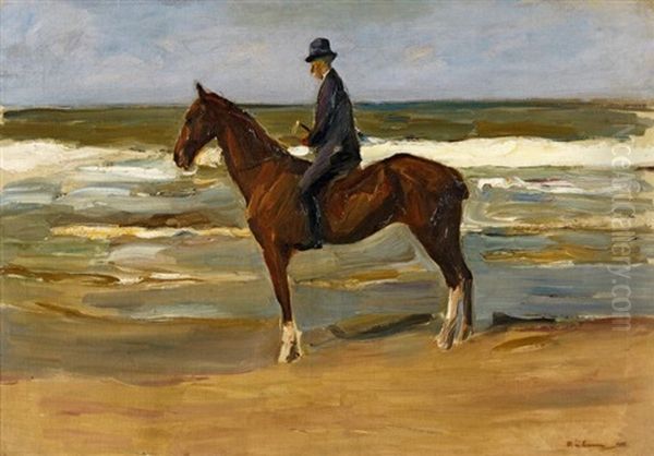 Reiter Am Strand Nach Links Oil Painting by Max Liebermann