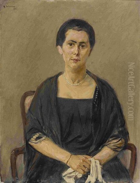 Bildnis Frau Helen Levin (1896 - 1976) Oil Painting by Max Liebermann