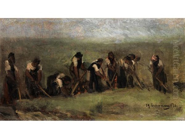 Arbeiter Im Rubenfeld Oil Painting by Max Liebermann