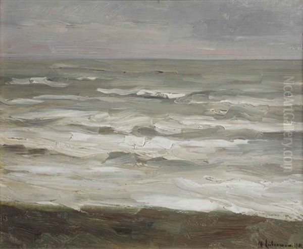 Brandung - Meeresstudie Oil Painting by Max Liebermann