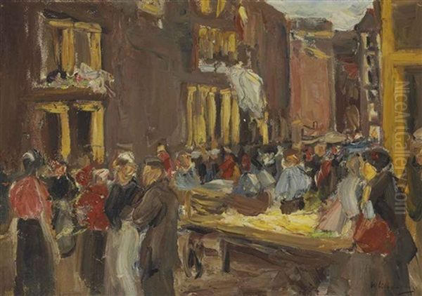 Judengasse In Amsterdam, Ecke Jodenbreestraat Oil Painting by Max Liebermann