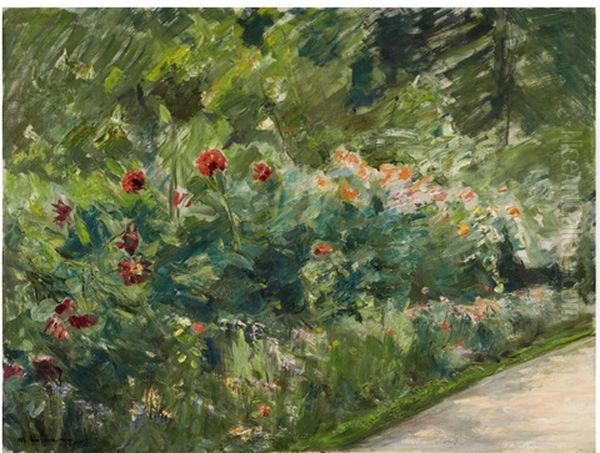 Blumenstauden Im Nutzgarten Nach Sudwesten Oil Painting by Max Liebermann