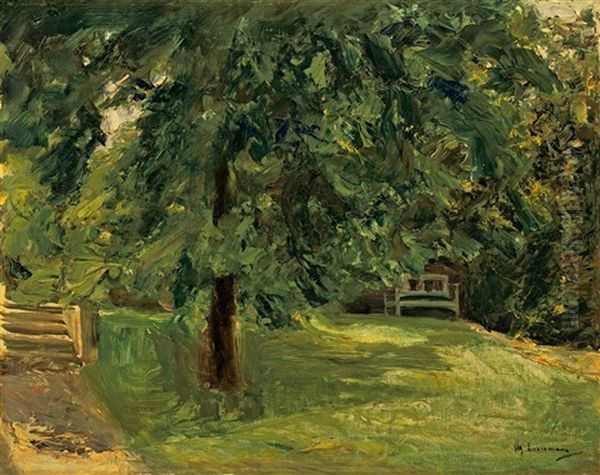 Gartenbank Unter Dem Kastanienbaum Im Wannseegarten Oil Painting by Max Liebermann