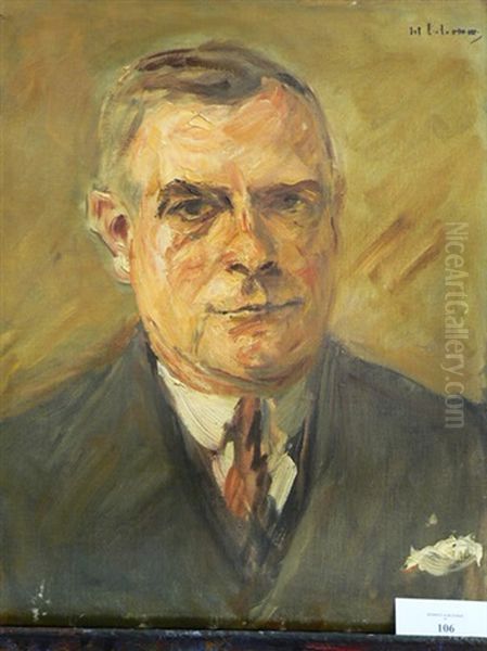 Portrait H. Weber Oil Painting by Max Liebermann