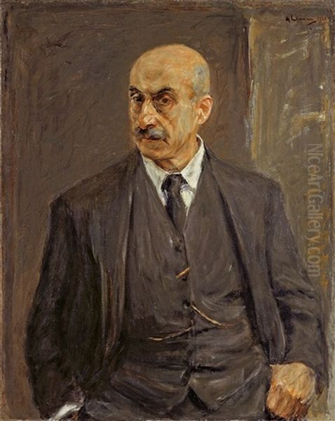 Selbstbildnis Im Anzug, Halbfigur En Face Oil Painting by Max Liebermann