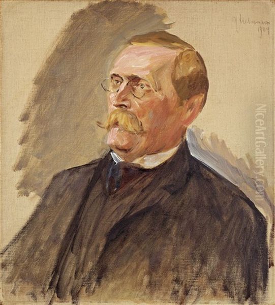 Bildnis Dr. Wilhelm Bode - Studie Oil Painting by Max Liebermann