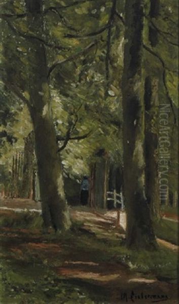 Forest Oil Painting by Max Liebermann