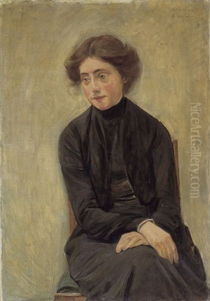 Bildnis Fraulein Hedwig Ruetz Oil Painting by Max Liebermann