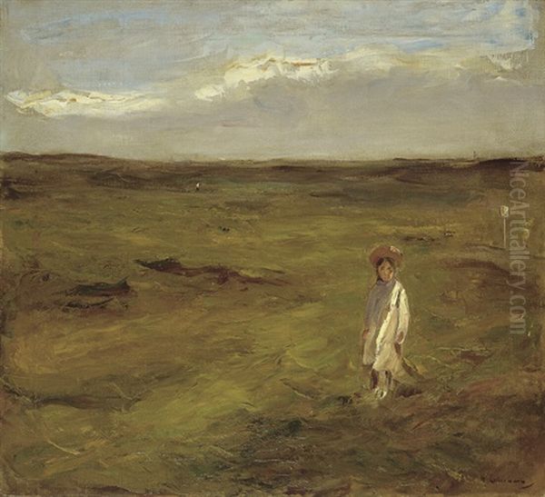 Kind In Den Dunen by Max Liebermann